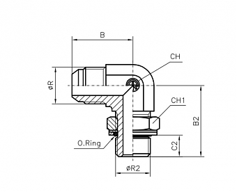 TN514-JIC 7/16"-R1/8"