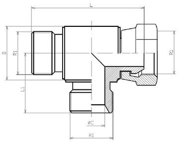 Тройник "КВАДРАТ" BSP 3/8" (Ш-Ш-Г)