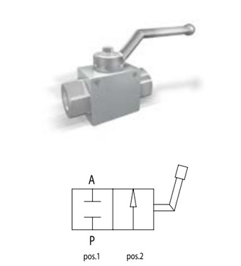 Кран двухходовой  BSPP 3/4''